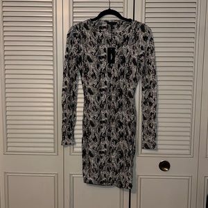 Rag & bone tan snake poppy draped mini dress size xs